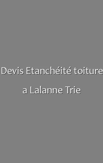 Devis Etanchéité toiture a Lalanne Trie