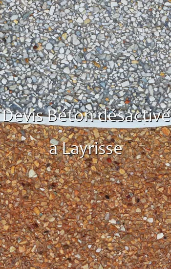 Devis Béton désactivé a Layrisse