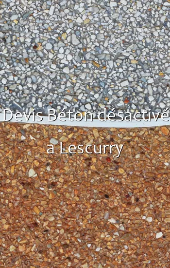 Devis Béton désactivé a Lescurry