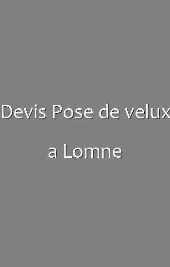 Devis Pose de velux a Lomne