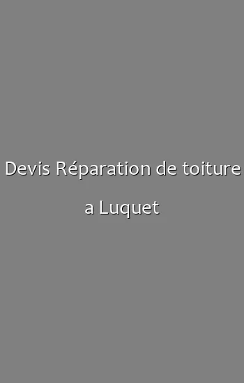 Devis Réparation de toiture a Luquet