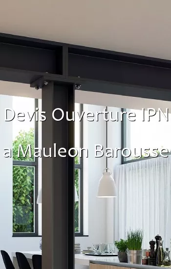 Devis Ouverture IPN a Mauleon Barousse
