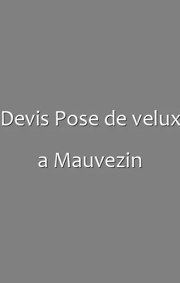 Devis Pose de velux a Mauvezin