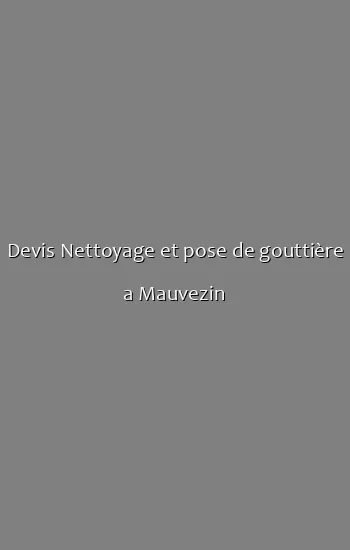 Devis Nettoyage et pose de gouttière a Mauvezin