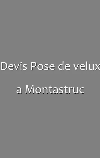 Devis Pose de velux a Montastruc