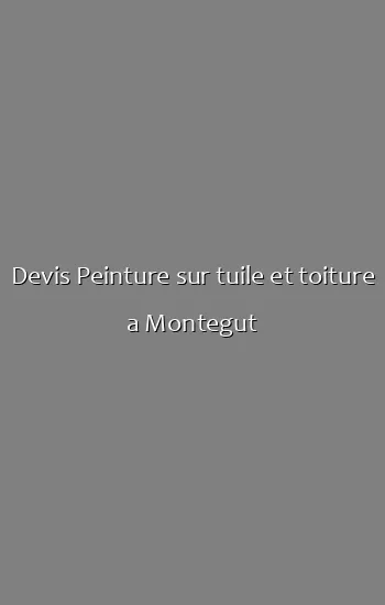 Devis Peinture sur tuile et toiture a Montegut