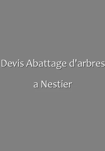 Devis Abattage d'arbres a Nestier