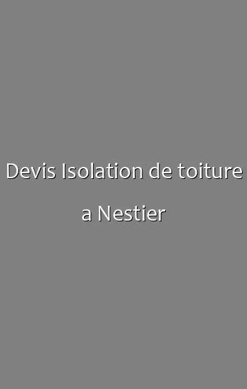 Devis Isolation de toiture a Nestier