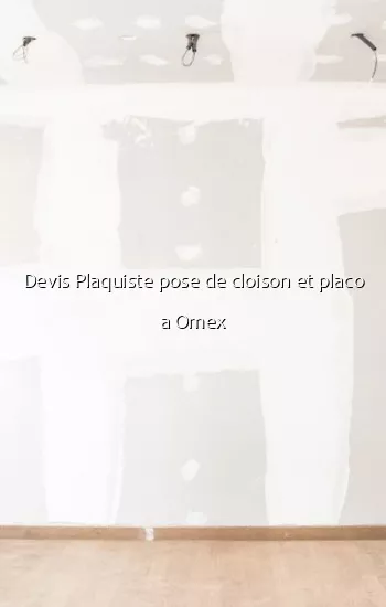 Devis Plaquiste pose de cloison et placo a Omex