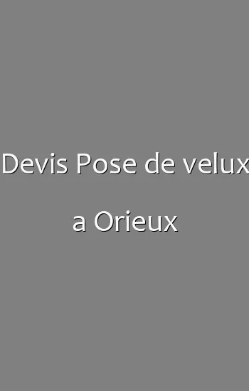 Devis Pose de velux a Orieux