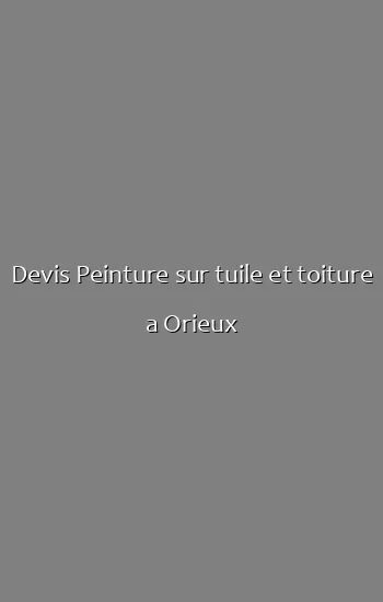 Devis Peinture sur tuile et toiture a Orieux