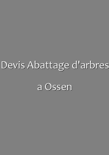 Devis Abattage d'arbres a Ossen