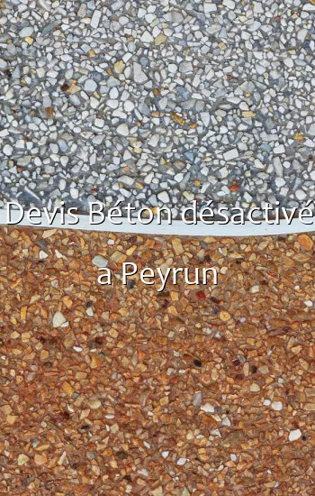 Devis Béton désactivé a Peyrun