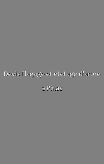 Devis Elagage et etetage d'arbre a Pinas