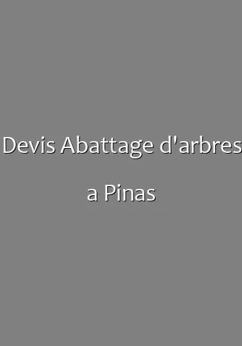 Devis Abattage d'arbres a Pinas
