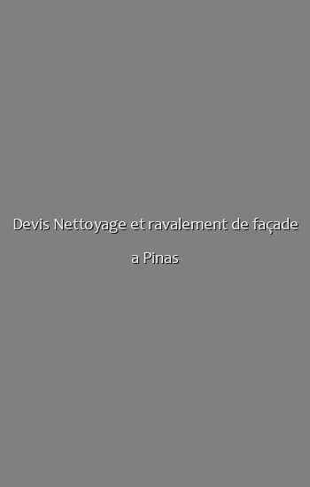 Devis Nettoyage et ravalement de façade a Pinas