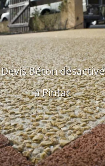 Devis Béton désactivé a Pintac