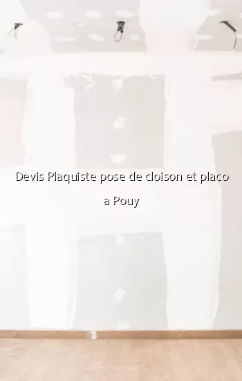 Devis Plaquiste pose de cloison et placo a Pouy
