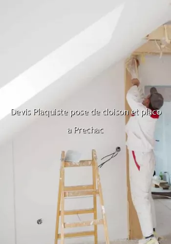 Devis Plaquiste pose de cloison et placo a Prechac