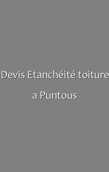 Devis Etanchéité toiture a Puntous