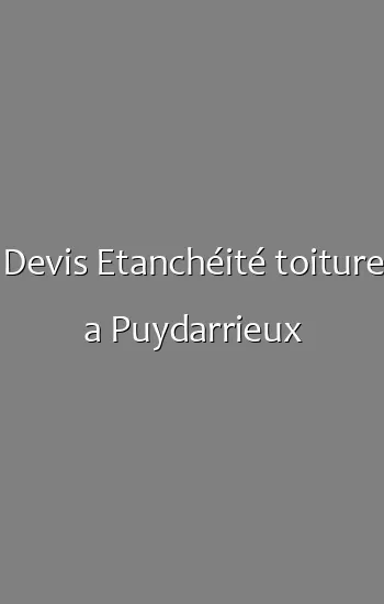 Devis Etanchéité toiture a Puydarrieux