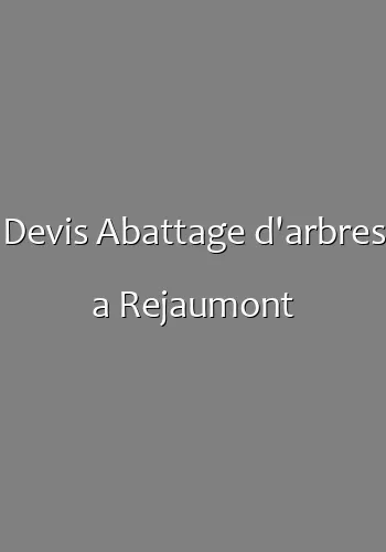 Devis Abattage d'arbres a Rejaumont