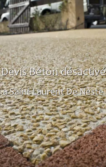 Devis Béton désactivé a Saint Laurent De Neste