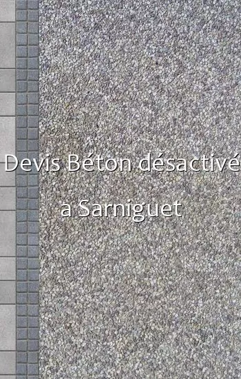Devis Béton désactivé a Sarniguet