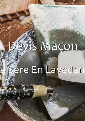Devis Maçon a Sere En Lavedan