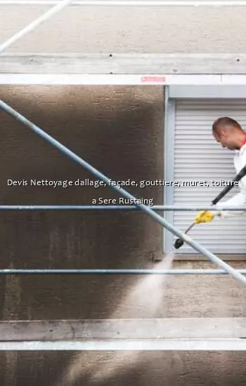 Devis Nettoyage dallage, façade, gouttiere, muret, toiture a Sere Rustaing