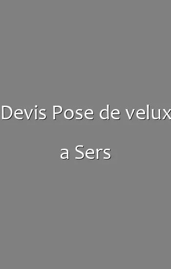 Devis Pose de velux a Sers