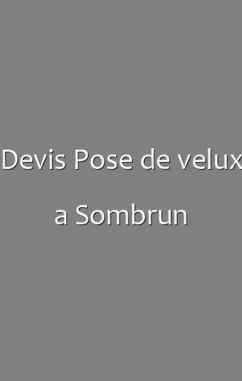 Devis Pose de velux a Sombrun