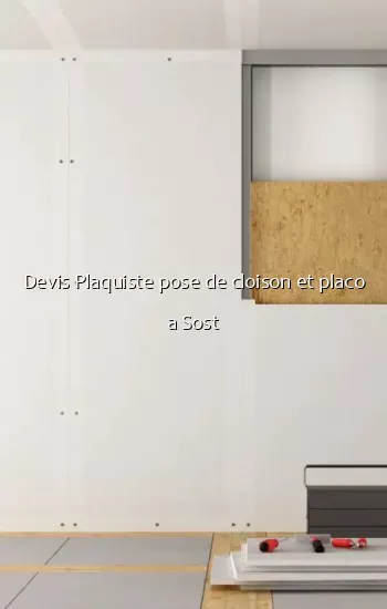 Devis Plaquiste pose de cloison et placo a Sost