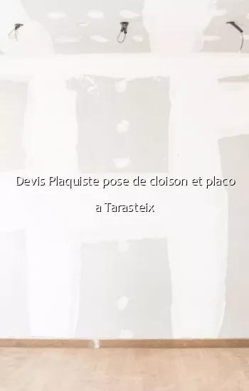 Devis Plaquiste pose de cloison et placo a Tarasteix