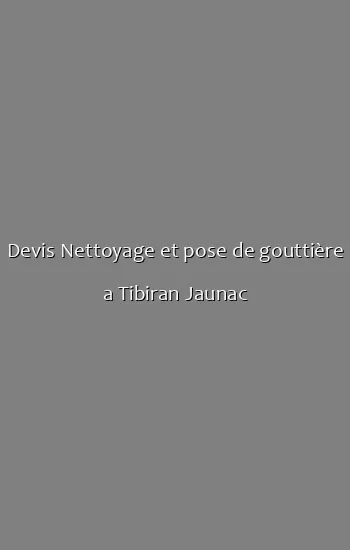 Devis Nettoyage et pose de gouttière a Tibiran Jaunac