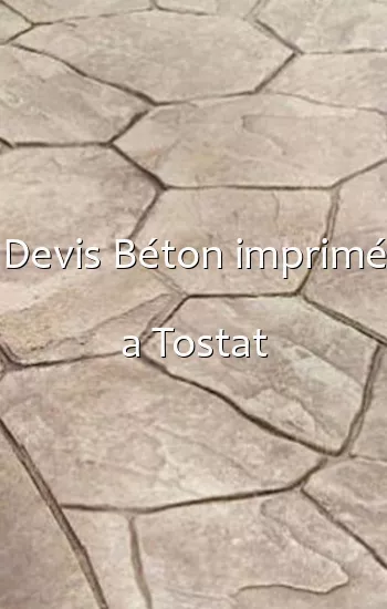 Devis Béton imprimé a Tostat