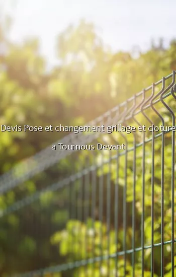 Devis Pose et changement grillage et cloture a Tournous Devant