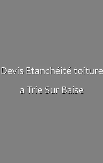 Devis Etanchéité toiture a Trie Sur Baise