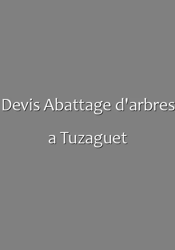 Devis Abattage d'arbres a Tuzaguet