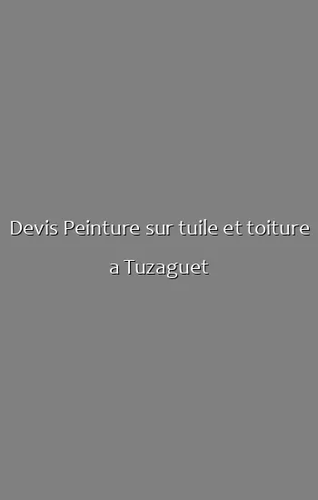 Devis Peinture sur tuile et toiture a Tuzaguet