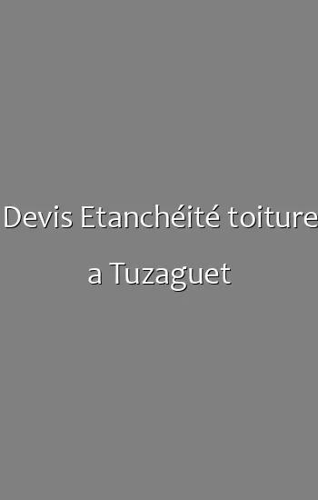 Devis Etanchéité toiture a Tuzaguet
