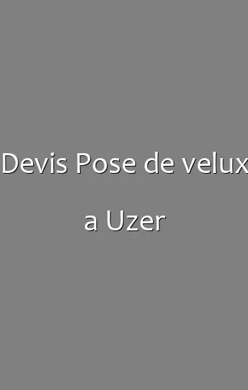 Devis Pose de velux a Uzer