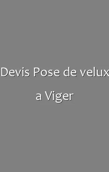Devis Pose de velux a Viger