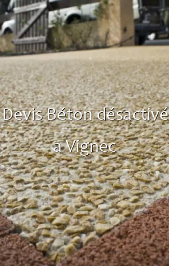 Devis Béton désactivé a Vignec