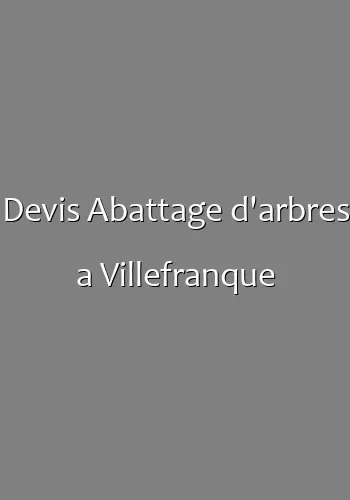 Devis Abattage d'arbres a Villefranque