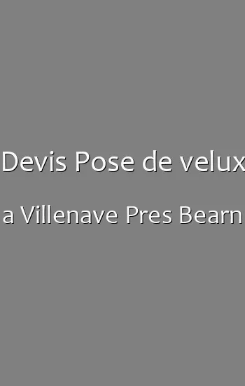 Devis Pose de velux a Villenave Pres Bearn