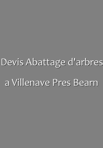 Devis Abattage d'arbres a Villenave Pres Bearn