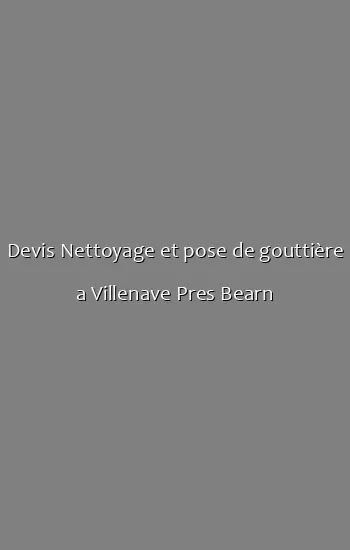 Devis Nettoyage et pose de gouttière a Villenave Pres Bearn