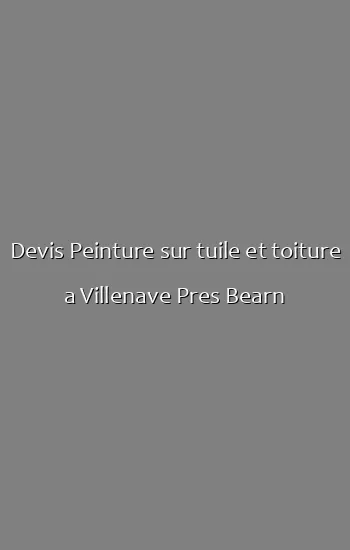 Devis Peinture sur tuile et toiture a Villenave Pres Bearn