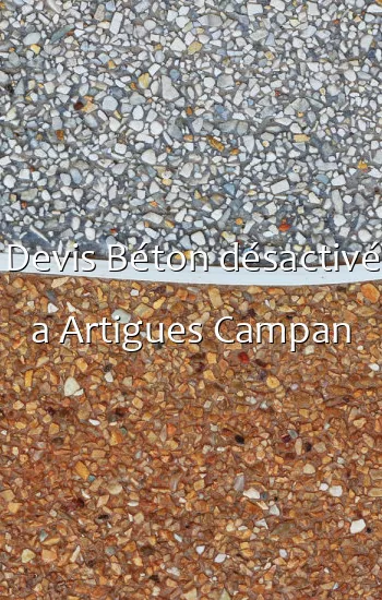 Devis Béton désactivé a Artigues Campan